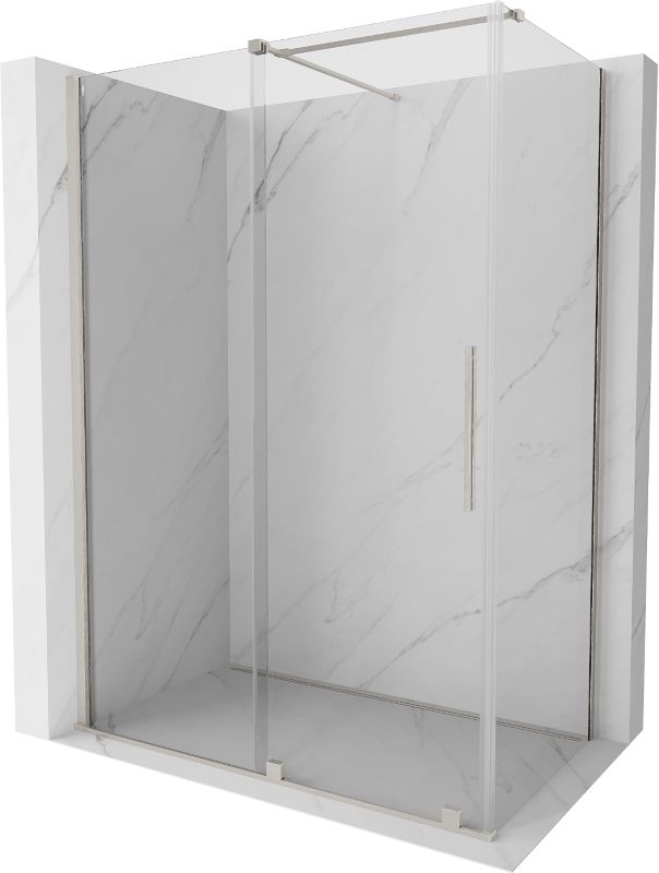 Kabina prysznicowa Mexen Velar rozsuwana 150 x 85 cm transparent nikiel szczotkowany 1 szt.