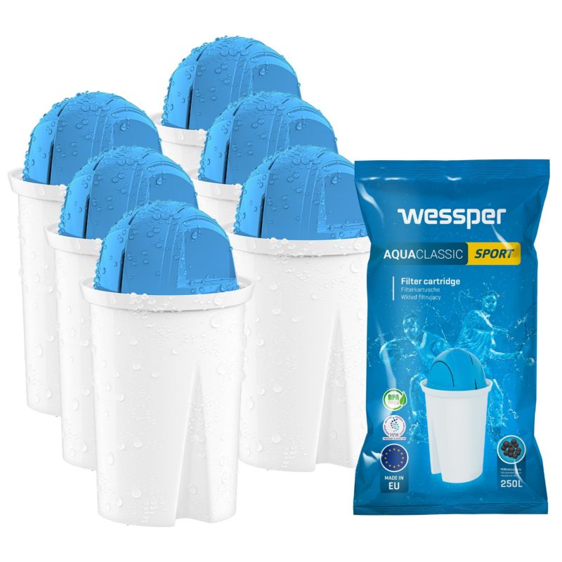 Filtr wody, Wessper, wkład dzbanków filtrujących, zamiennik Brita Dafi, 6szt
