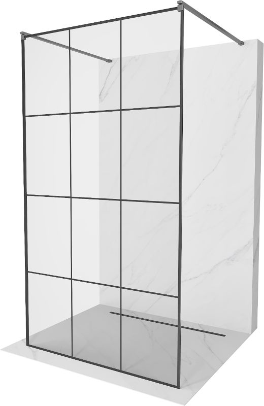 Ścianka prysznicowa Mexen Kioto czarny wzór 120x200 cm 800-120-002-95-771 szt.