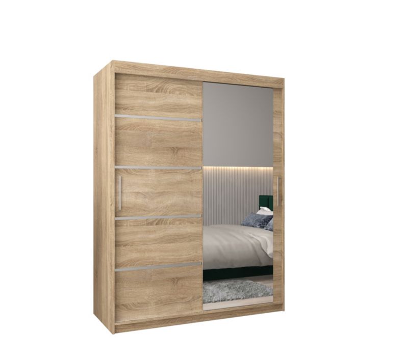 Szafa przesuwna Garderoba Abiks Verona 2 150 sonoma + sonoma 1 szt.