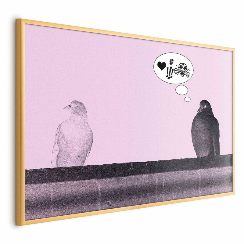 Plakat Artgeist Zaloty 42x29,7 cm z ramą złotą 1 szt