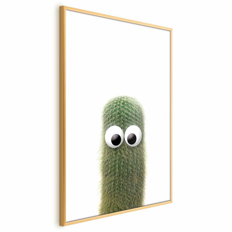 Plakat Artgeist Kłujący przyjaciel 60x90 cm z ramą złotą 1 szt
