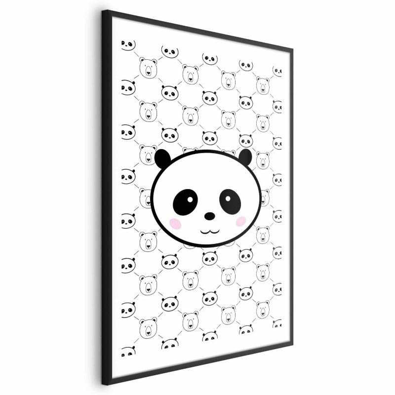 Plakat Artgeist Pandy i niedźwiedzie 60x90 cm z ramą czarną 1 szt