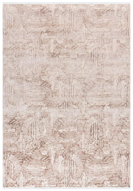 Dywan wewnętrzny Sicilia NS03A prostokąt Mazovia 140x 200 cm beżowy,kremowy motyw geometryczny krótki włos 1 szt.