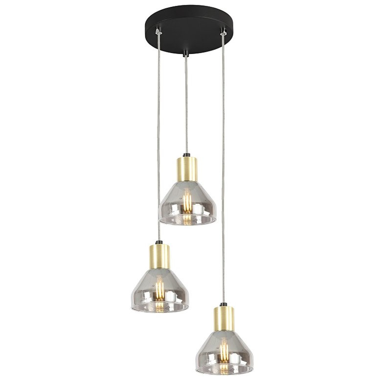 Lampa wisząca złota 3xE14 18cm Gregory
