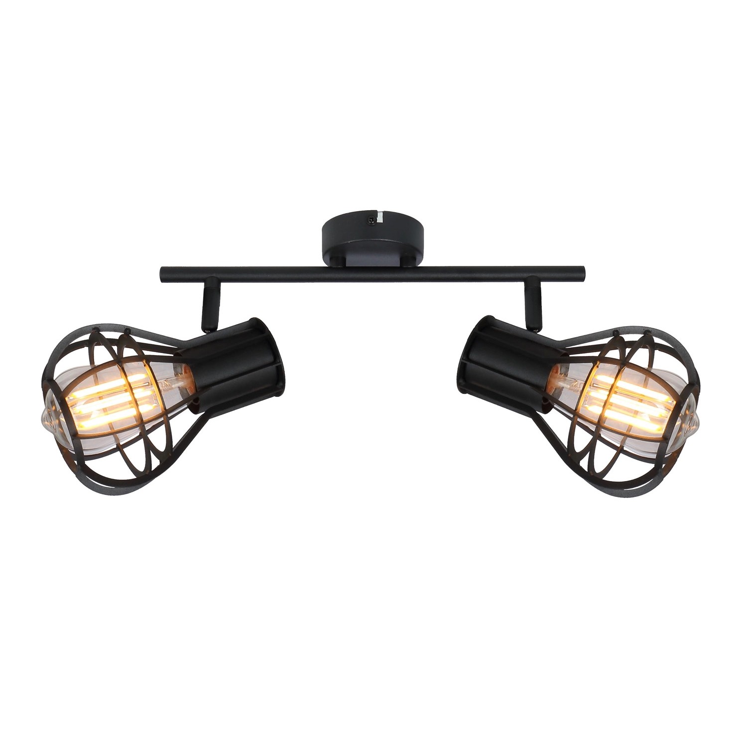Globo Listwa CLASTRA metal czarny mat 2x40W E27