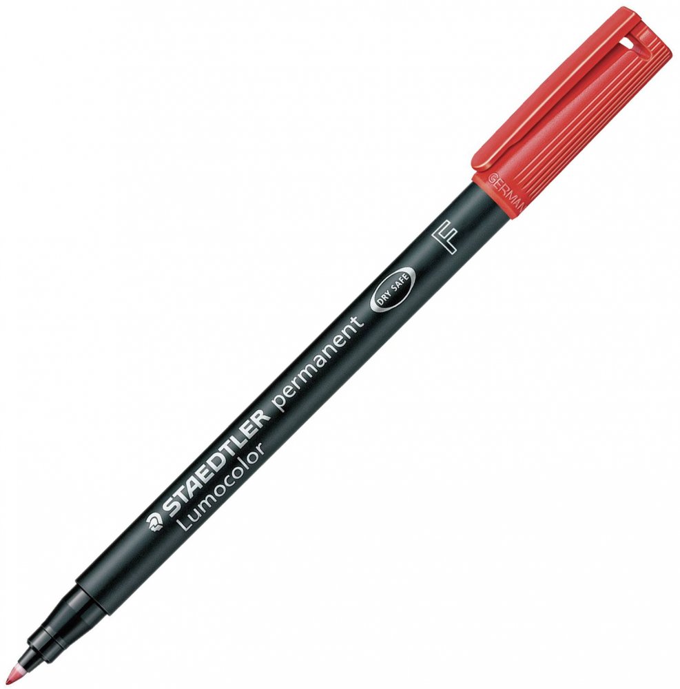 Foliopis Staedtler Lumocolor, okrągła, 0.6 mm (F), czerwony