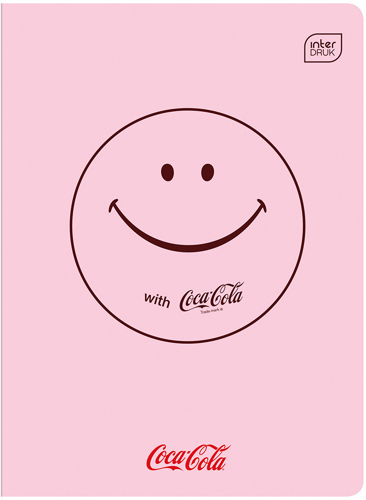 Zeszyt A5 Interdruk Coca Cola, w kratkę, 60 kartek, mix wzorów