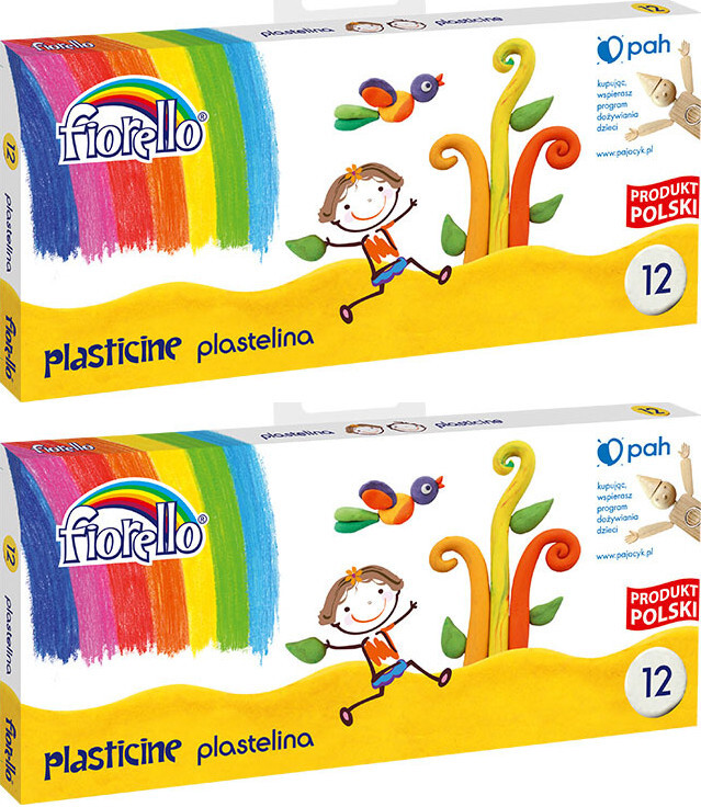 2x Plastelina Fiorello, 192g, 12 kolorów