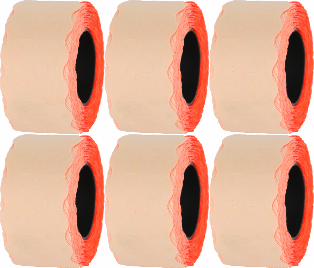6x Taśma do metkownicy Studio Cen, HMTC, 26x12 mm, czerwony