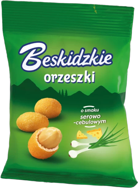 Orzeszki ziemne Beskidzkie, serowo-cebulowe, 70g