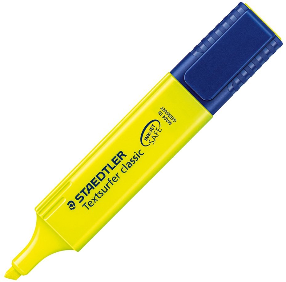 Zakreślacz Staedler, ścięta, 5mm, żółty