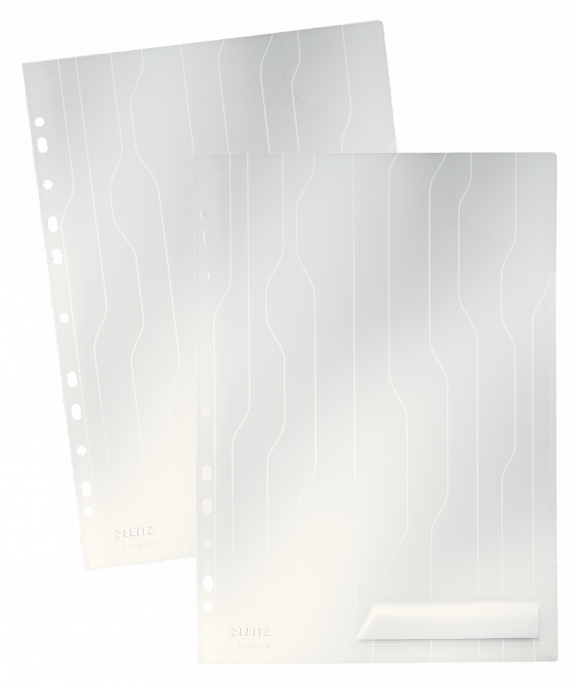 2x Folder groszkowy Leitz CombiFile, A4, do 40 kartek, 200μm, 5 sztuk, transparentny