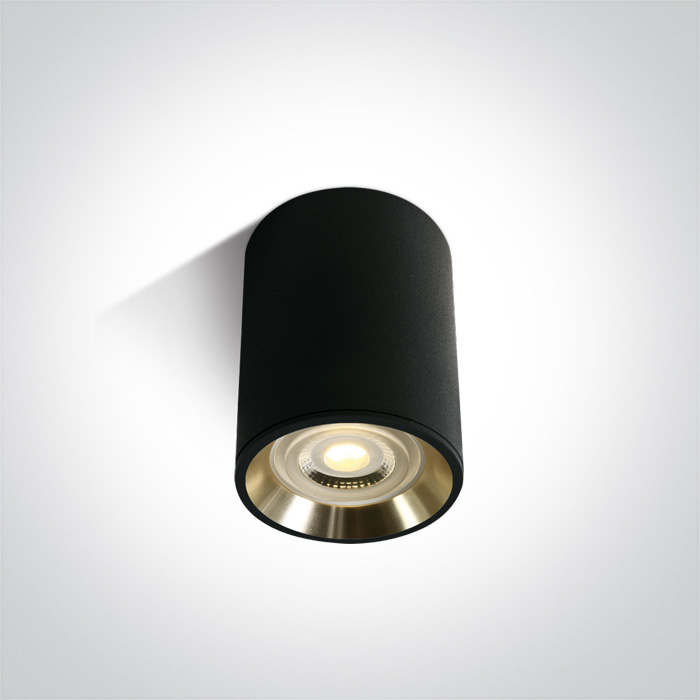 One Light Lawrio lampa podsufitowa 1x10W czarny/złoty 12105AL/B/GL - Wysyłka w 24h