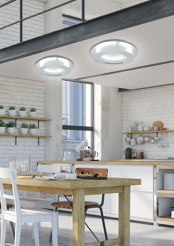 Candellux Merle plafon 1x18 W srebrny 98-66176