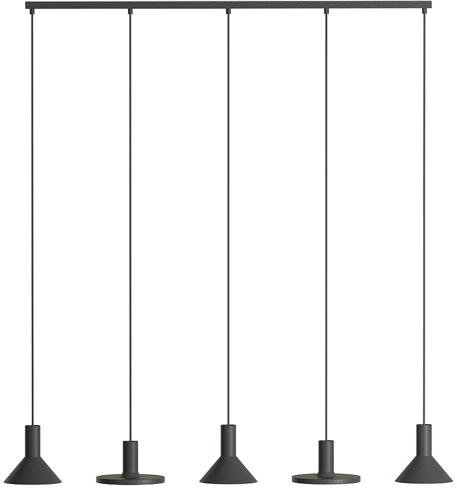 Nowodvorski Lighting Hermanos V lampa wisząca 5x10W czarna 10906