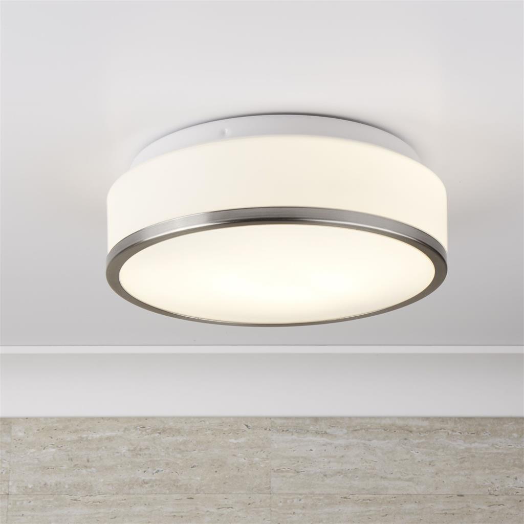 Searchlight Discs plafon 2x60W srebrny/szkło białe 7039-28SS - Wysyłka w 24h