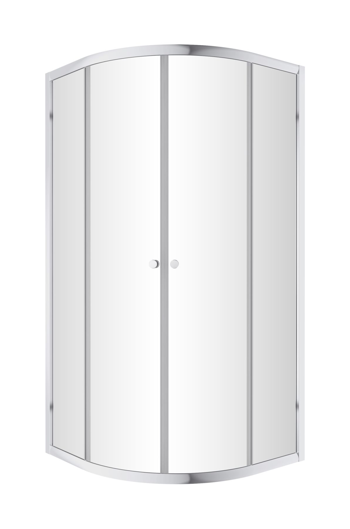 Omnires Bronx kabina prysznicowa 80x90 cm półokrągła chrom/szkło przezroczyste S203080/90CRTR - Wysyłka w 24h