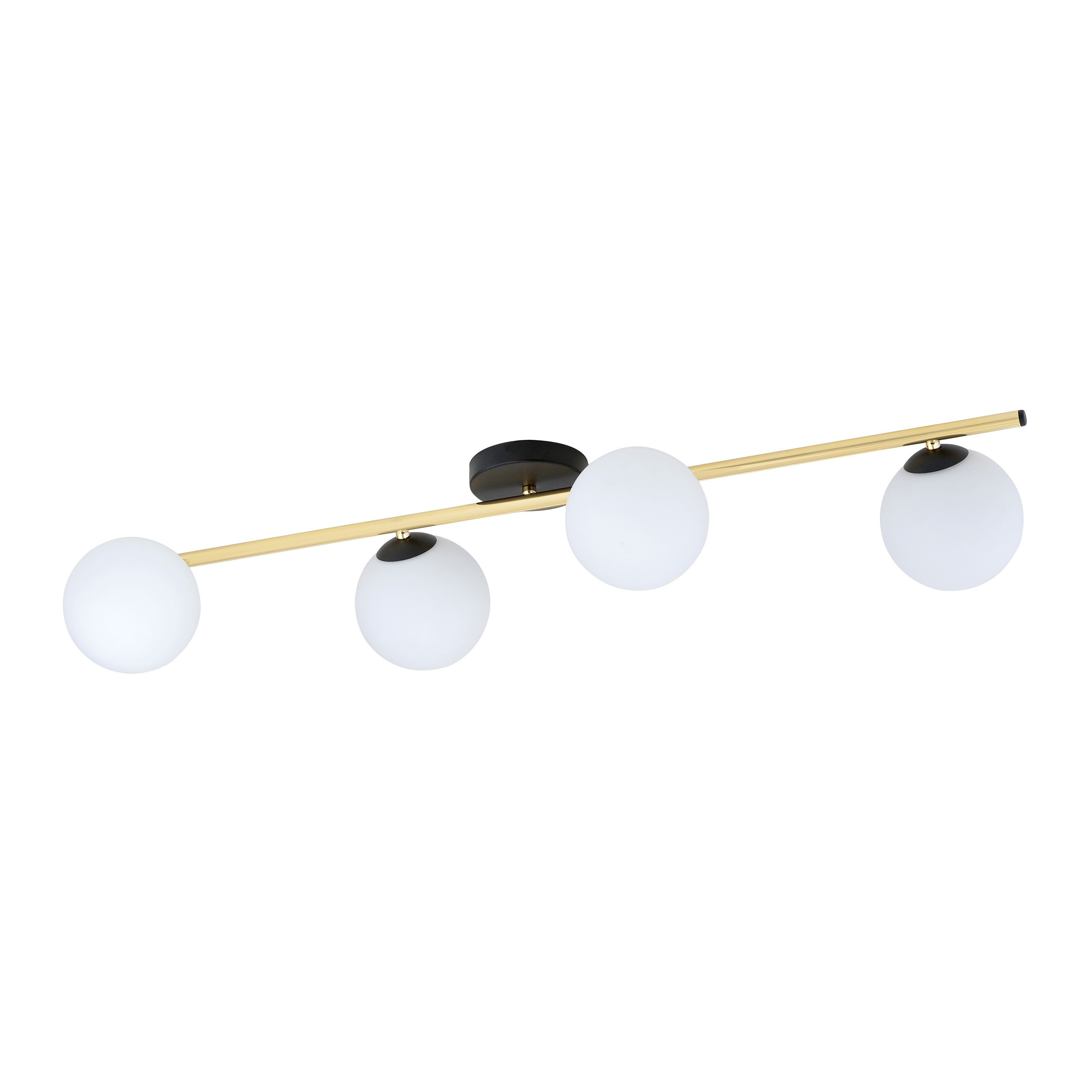 Emibig Splendi lampa podsufitowa 4x10W czarny/złoty/opal 1248/4