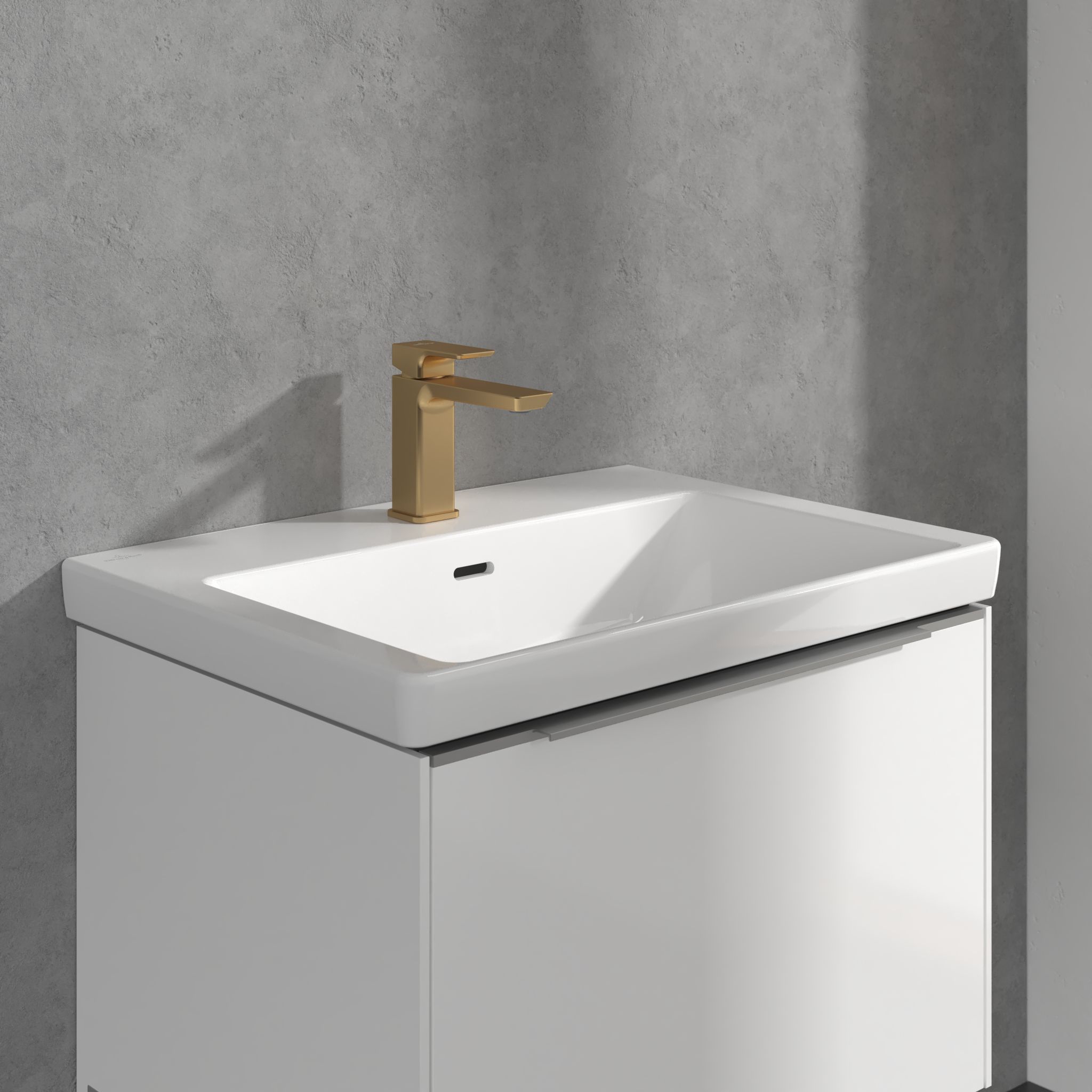 Villeroy & Boch Subway 3.0 bateria umywalkowa stojąca złoty szczotkowany TVW11200300076