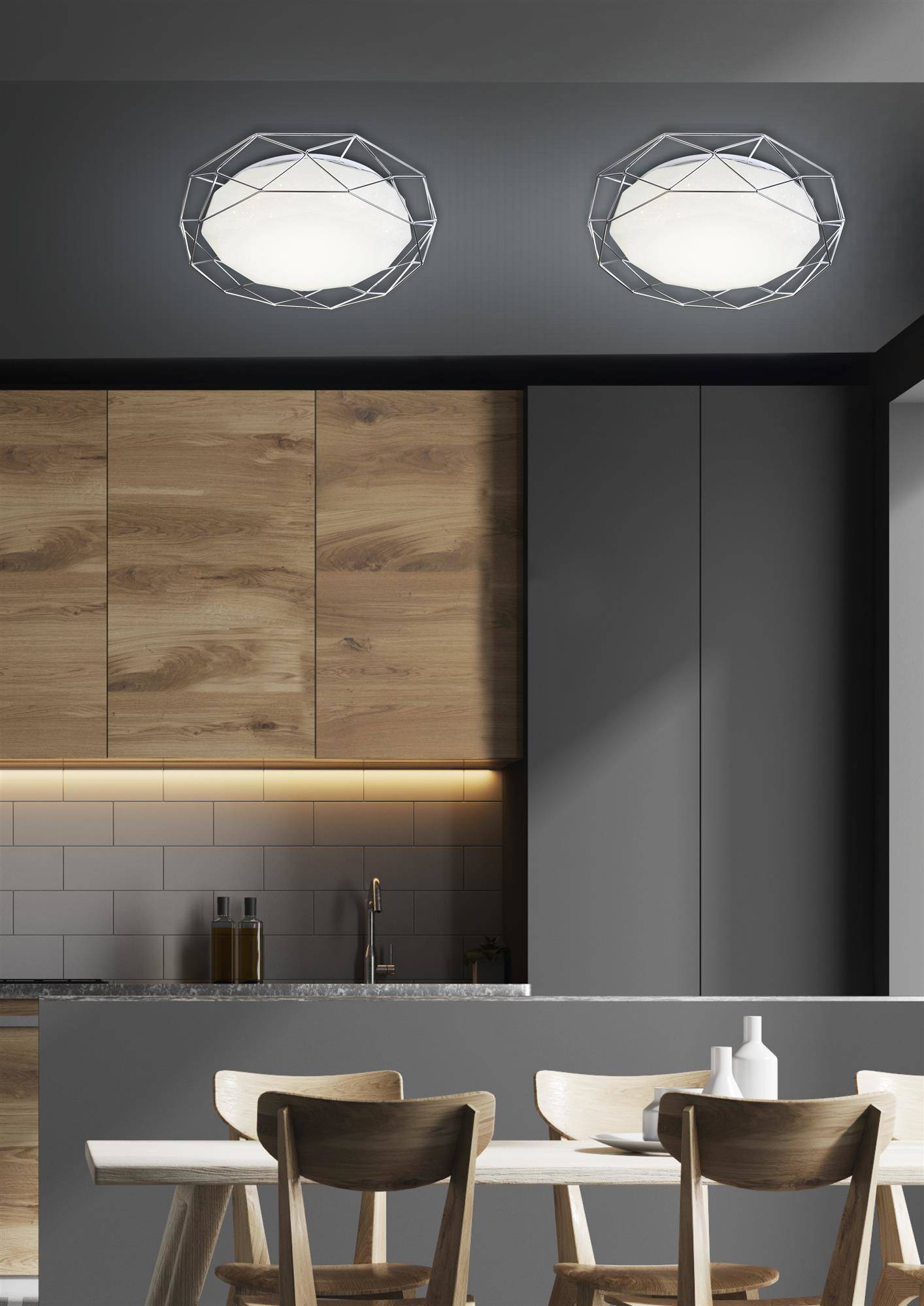 Candellux Sven plafon 1x24W biały/chrom 98-73211
