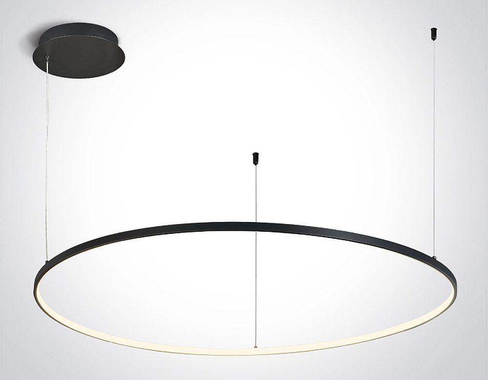 One Light Verdun 1 lampa podsufitowa 1x48 W czarna 63150/B/W