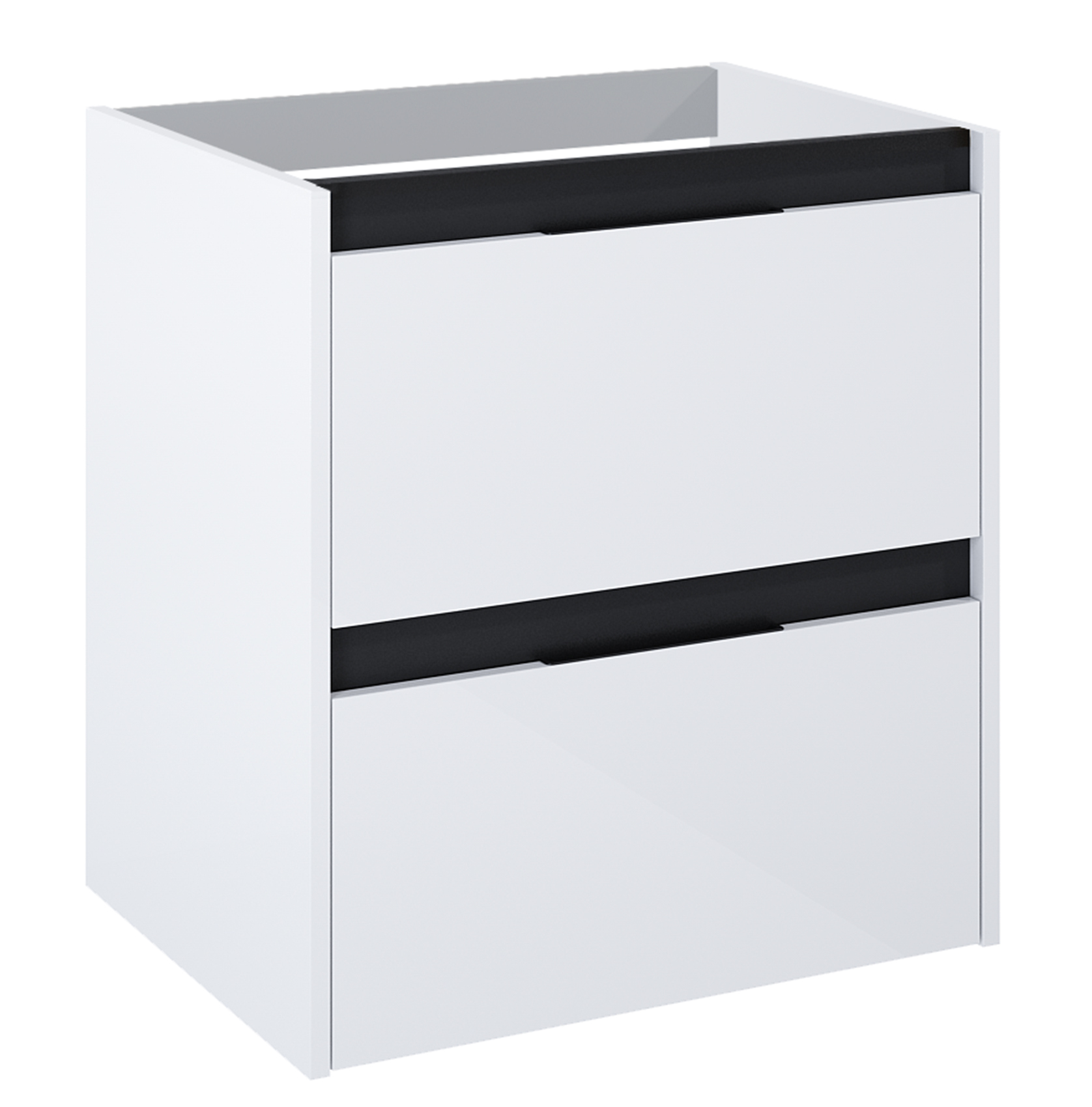 Roca Alpine szafka 45,2x58,5x59 cm podumywalkowa wisząca biała-czarna A857863606