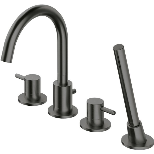 OMNIRES Bateria nawannowa Y 4-otworowa grafit szczotkowany Y1232GR
