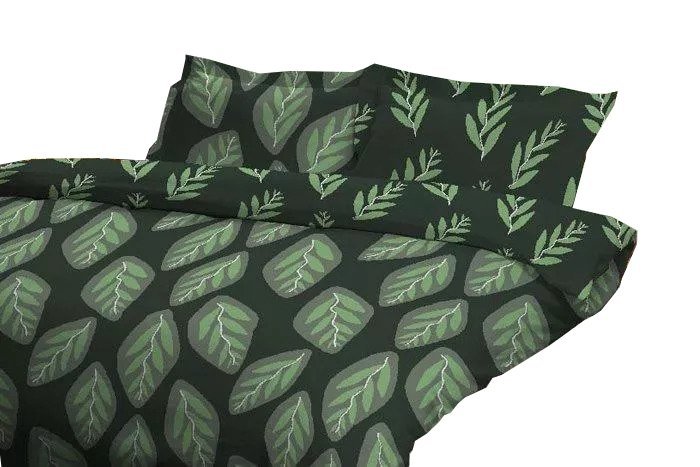 Poszewka na poduszkę 70x80 - 100% bawełna jersey wz. Herbal Green