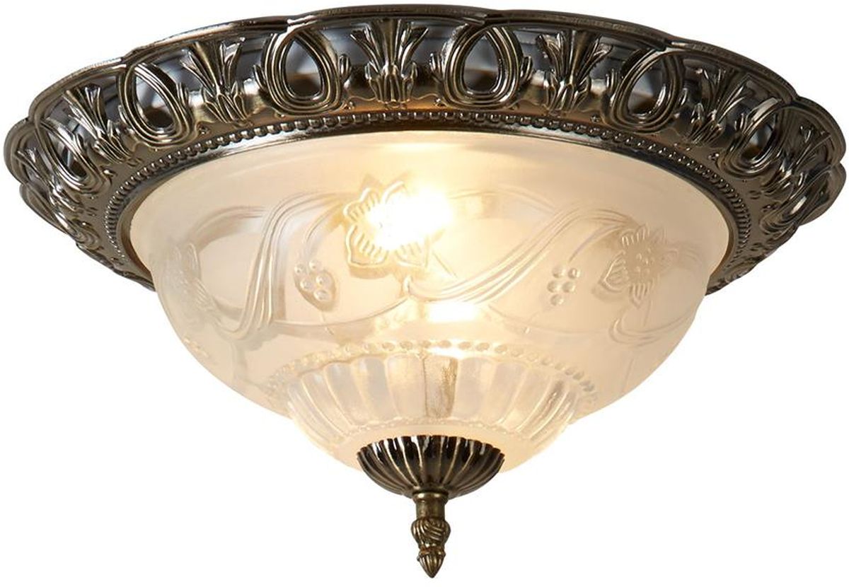 Darmowa Dostawa - Plafon 2x60 W mosiądz Searchlight Flush 704513