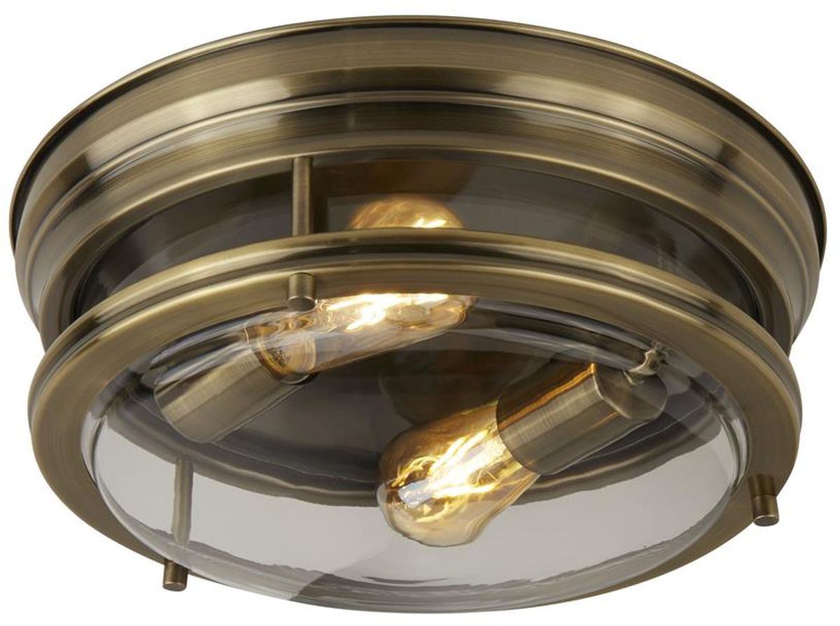 Darmowa Dostawa - Lampa podsufitowa 2x60 W mosiądz Searchlight Edinburgh 5182AB