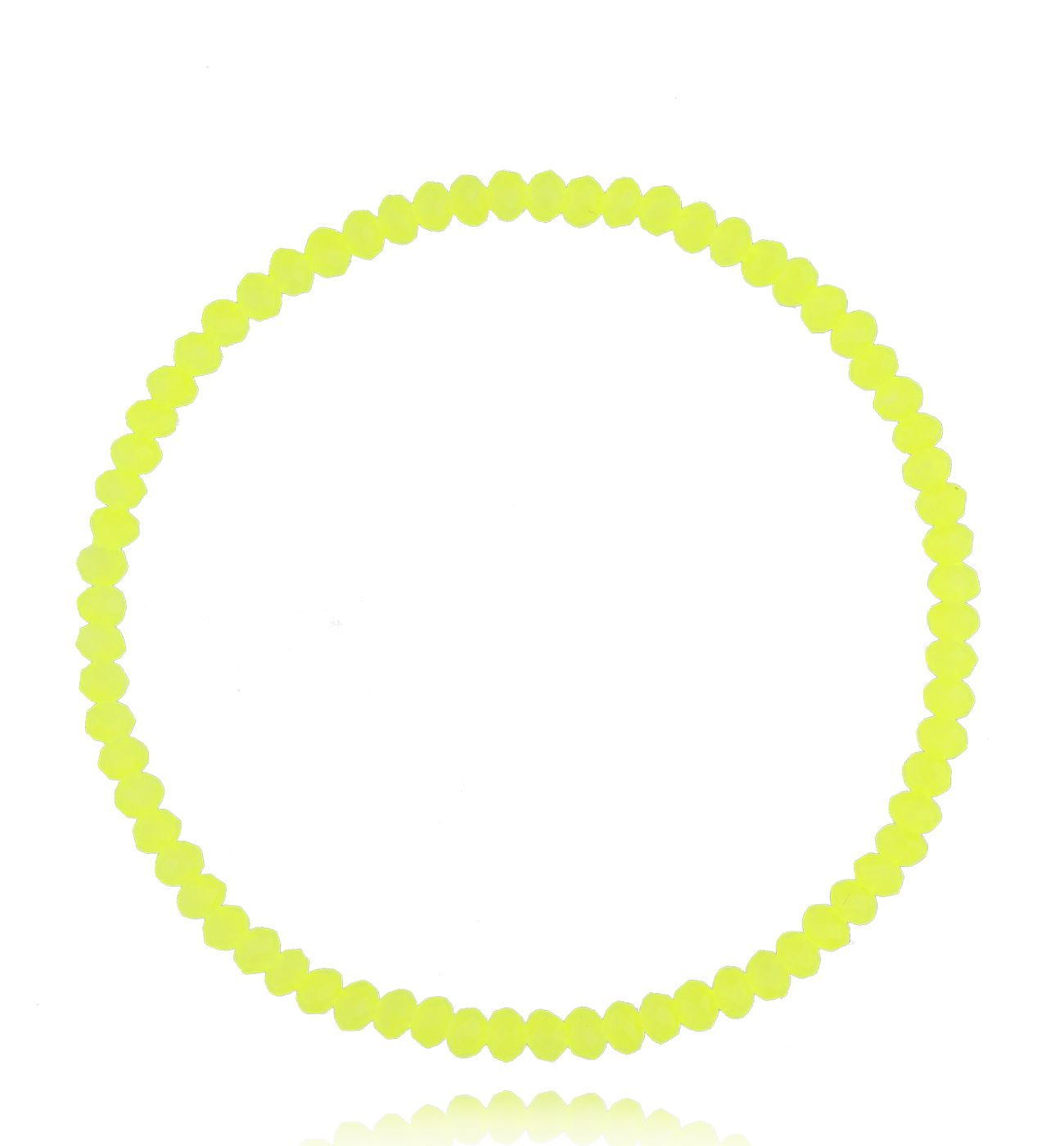 Bransoletka z zielonymi neonowymi kryształkami Luminous Crystal 3 mm BCY0259 - By Dziubeka
