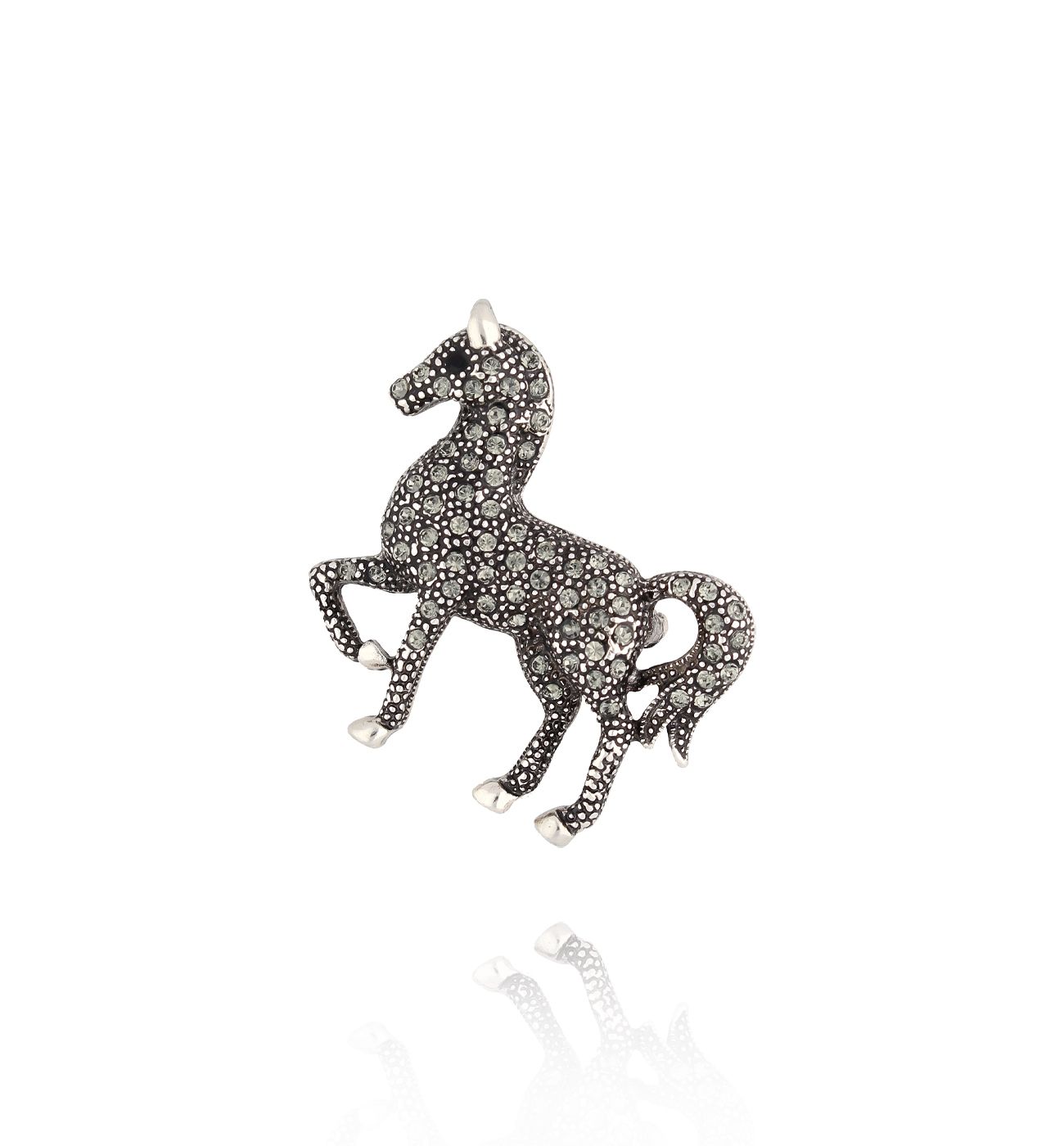 Broszka ze srebrnym koniem Silver Steed BRSS0119 - By Dziubeka