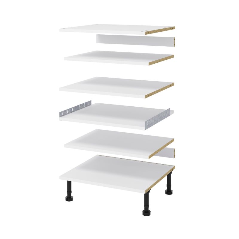 Zestaw półek do szafki AGD GoodHome Innovo 60 cm biały