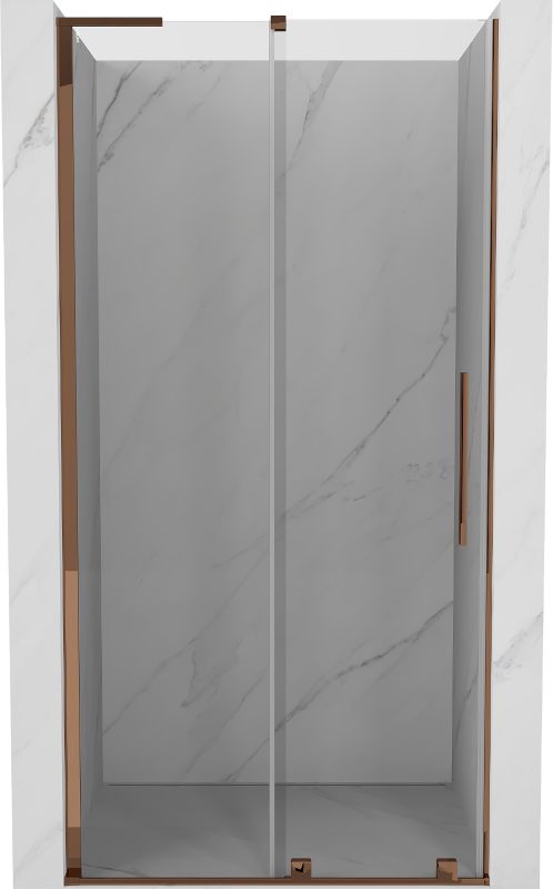 Drzwi prysznicowe Mexen Velar L różowe złoto 110x200 cm 1 szt.
