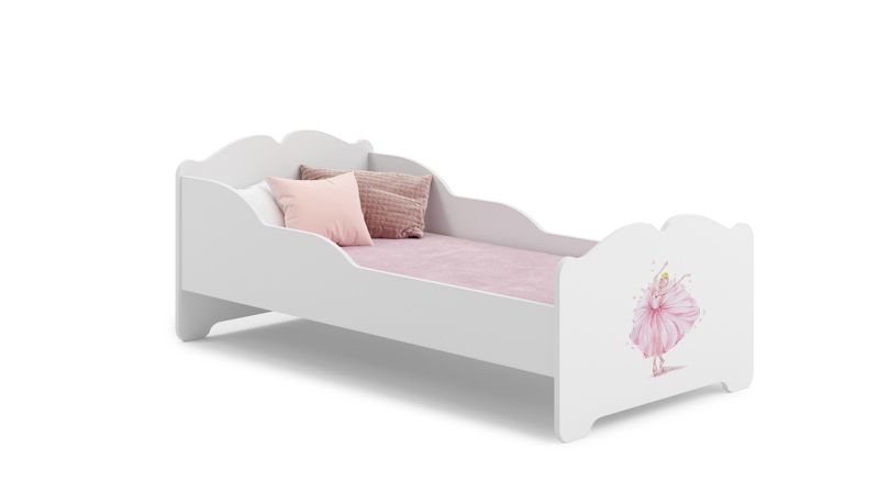 Łożko dziecięce Kobi ANNA z materacem 160x80 Księżniczka w koronie 1 szt.