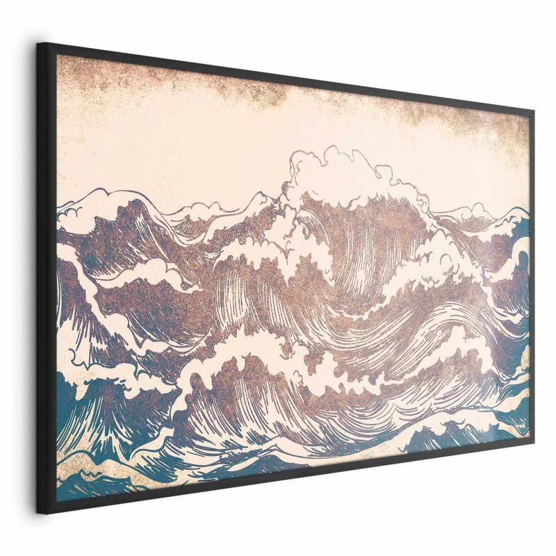 Plakat Artgeist Olbrzymie fale 42x29,7 cm z ramą czarną 1 szt