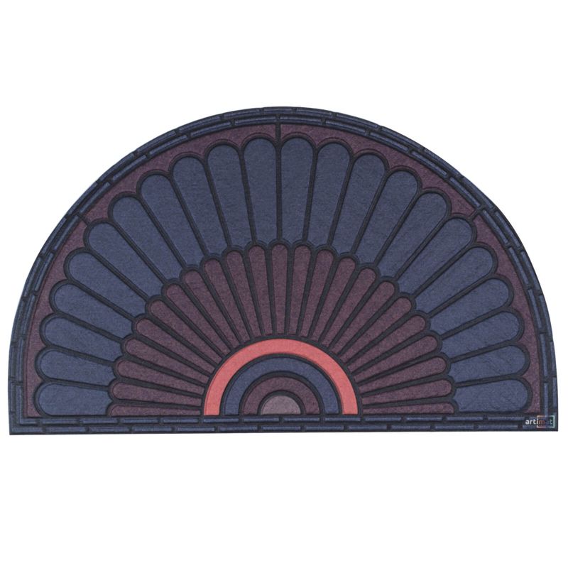 Wycieraczka materiałowa półokrągła paw granatowa Direct Home & Garden 45x75 cm 1 szt.