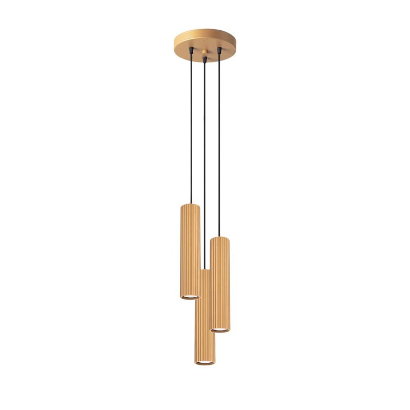 Lampa Wisząca Sollux Lighting KARBON 3P złoty 1 szt.