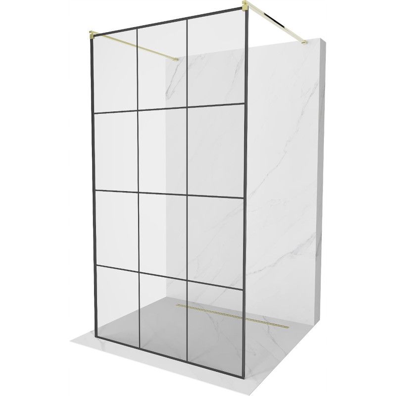 Ścianka prysznicowa Mexen Kioto czarny wzór 100x200 cm 800-100-002-50-77 1 szt.