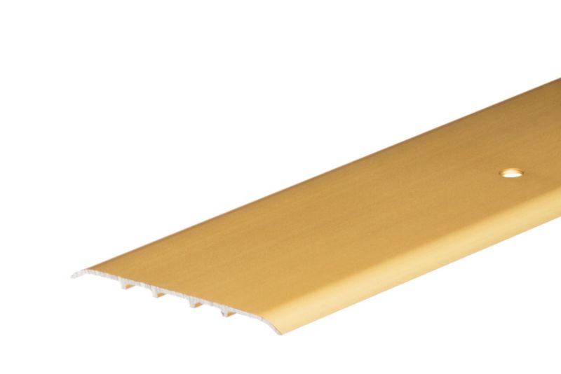 Profil progowy owalny szeroki Cezar Złoty 2000x80x4,2mm aluminiowy 1 szt.