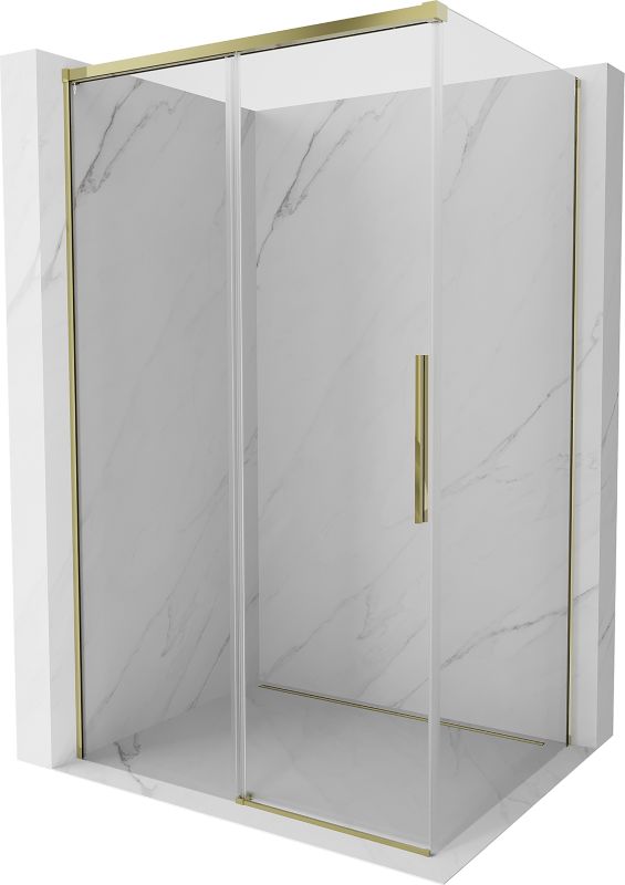 Kabina prysznicowa prostokątna Mexen Rox złota 120x90 cm Transparent 1 szt.