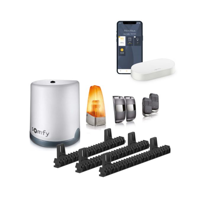 Napęd do bramy przesuwnej z centralką do zdalnego sterowania Somfy Freevia 400 z Connectivity kit 1 szt.