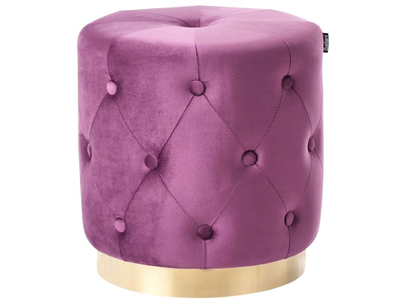 Puf Carrollton Welur Purpurowy 40 cm 1 szt.