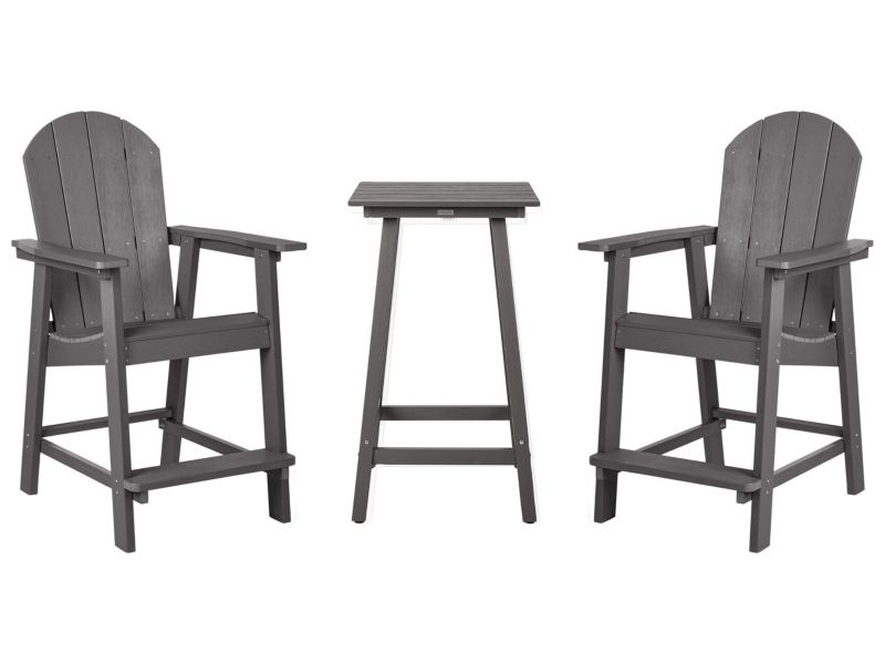Zestaw mebli balkonowych Adirondack Ciemnoszary 1 kpl