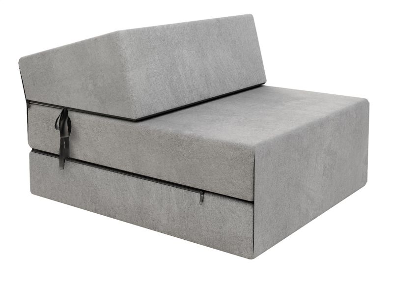 Materac fotel kanapa rozkładana SARA SZARA 70x200x14 cm pianka poliuretanowa 1 szt.