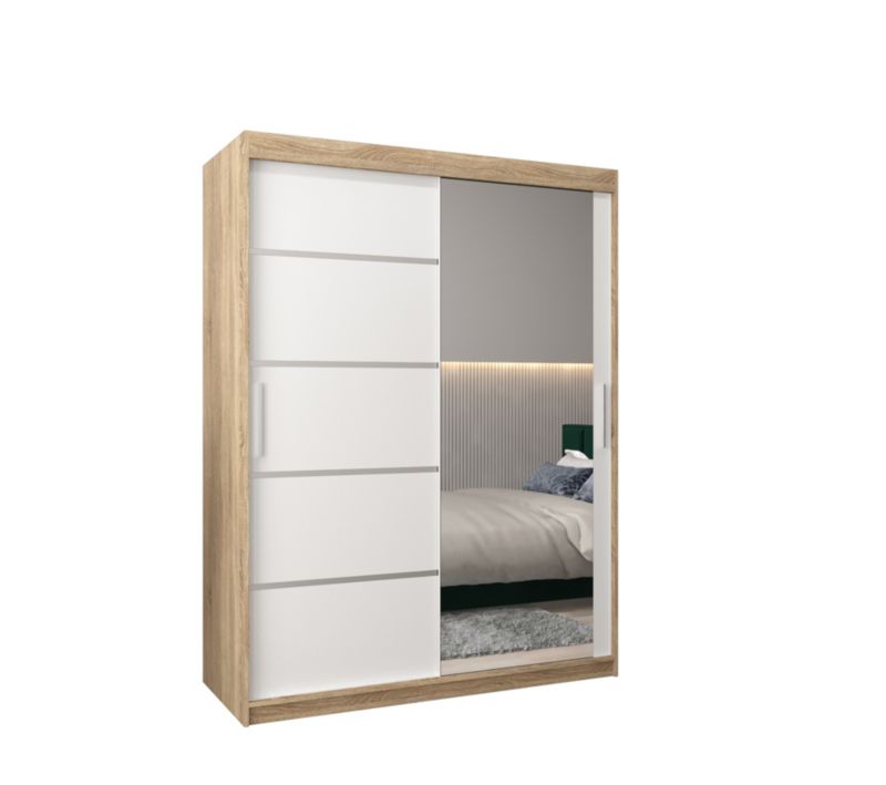 Szafa przesuwna Garderoba Abiks Verona 2 150 sonoma + biały 1 szt.