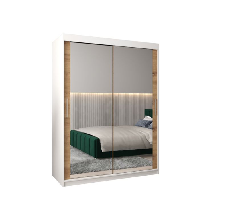 Szafa przesuwna Garderoba Abiks Tokyo 3 150 biały + artisan 1 szt.