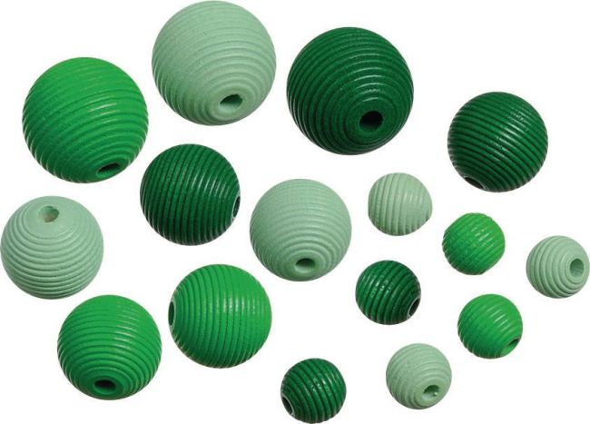 korale drewniane 20 szt mix KNORR 216023142 zielone .