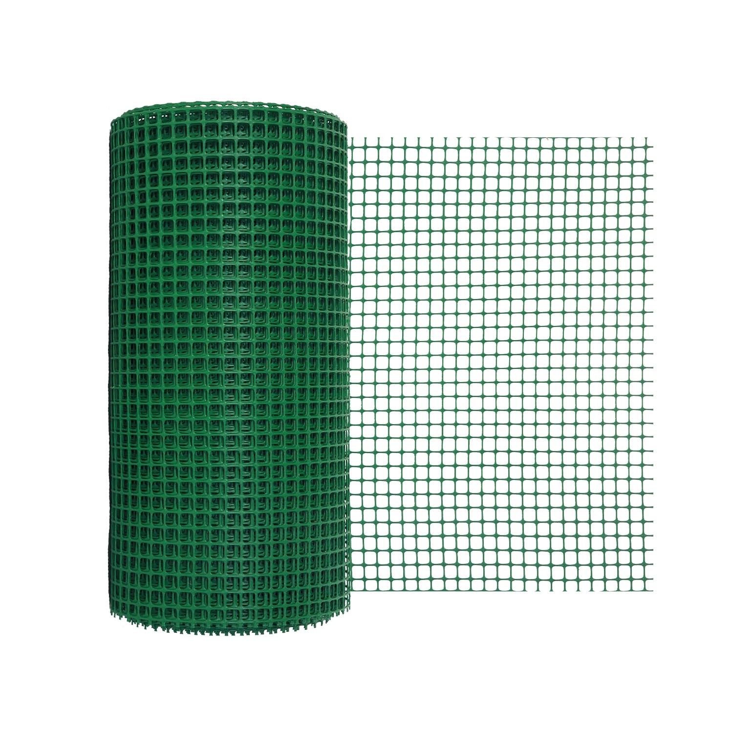 Siatka plastikowa 340 g/m2 ocz. 15 x 15 mm, zielona - 0,5 x 25 m